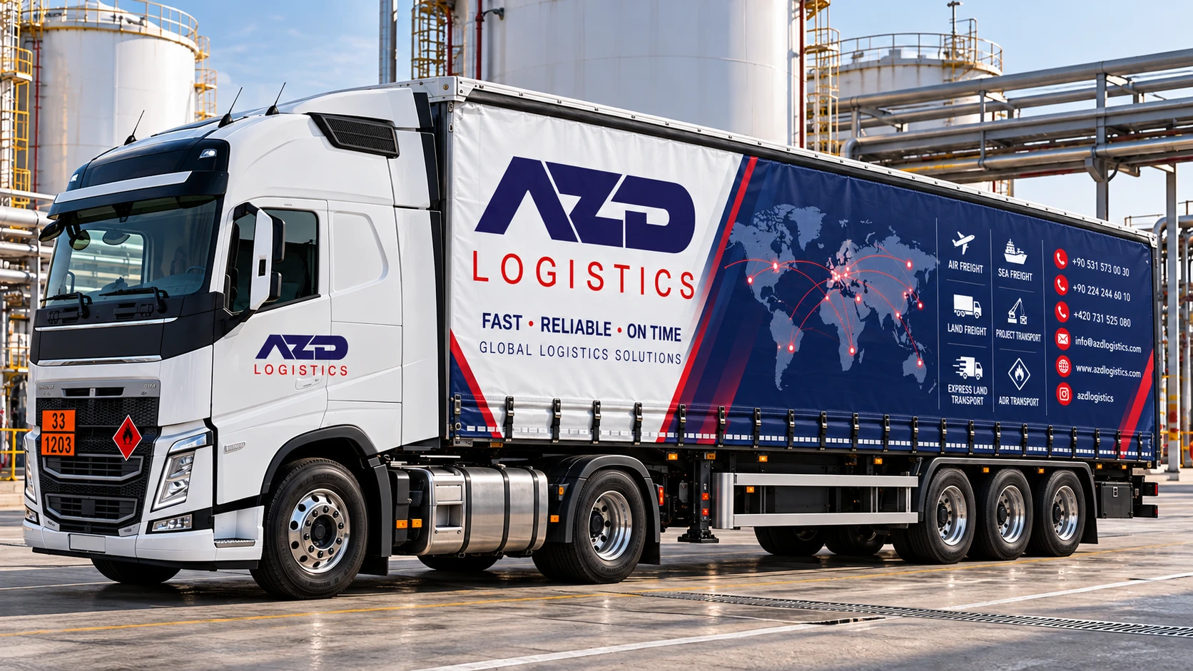 ADR tehlikeli madde taşımacılığı aracı