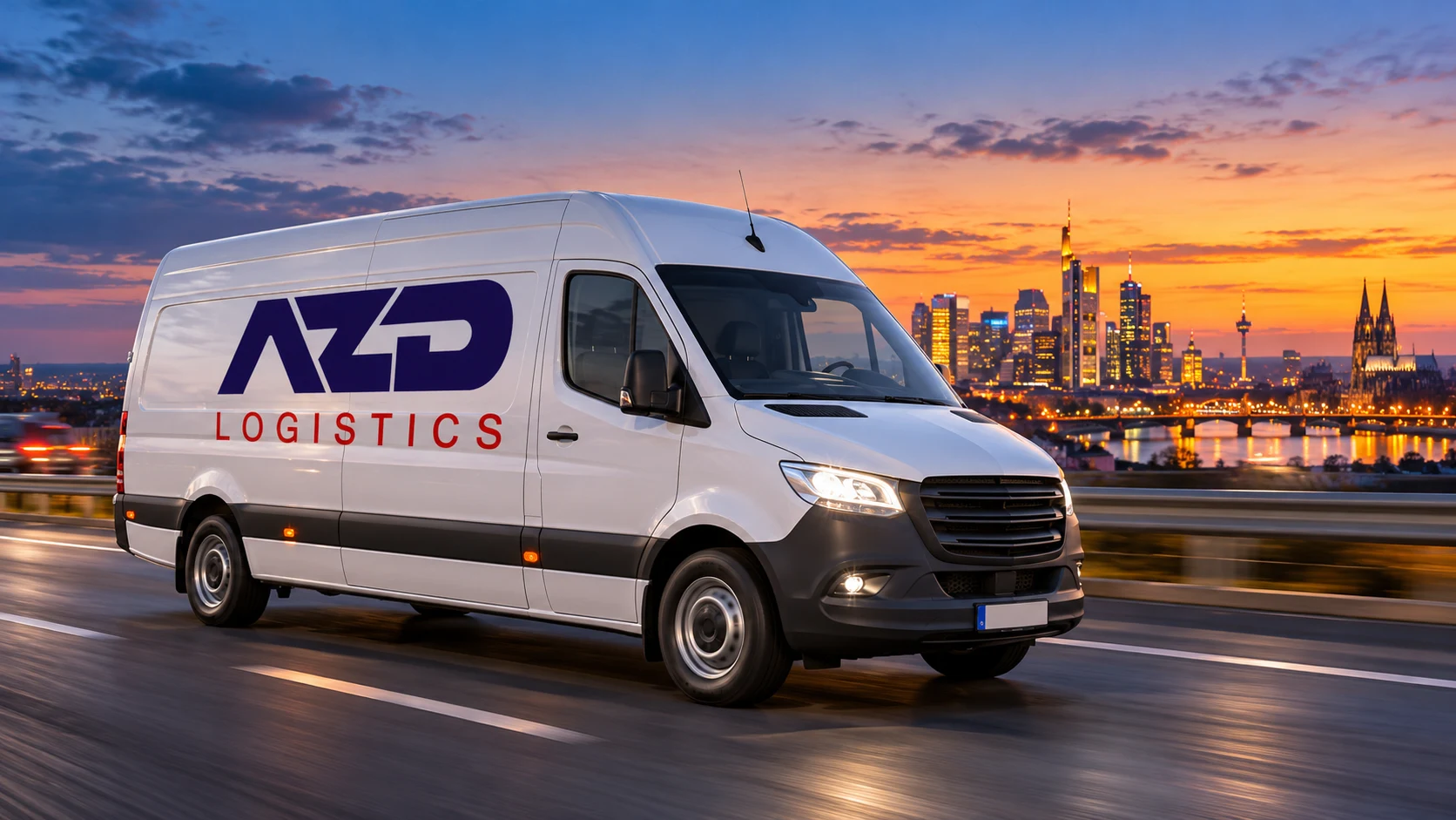 AZD markalı express taşımacılık aracı